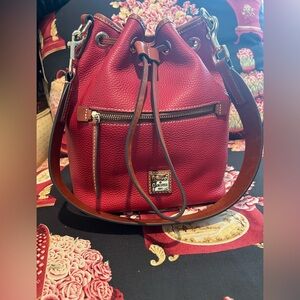 Dooney & Bourke Pebble leather drawstring bag